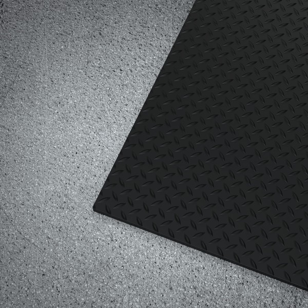 WorkForce Vinyl Diamond Plate Commercial Grade Matting, Heavy Duty Floor