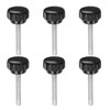 sourcing map 6pcs Knurled Clamping Knobs M6 x 40mm Metric