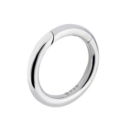 AHANDMAKER Sterling Silver Necklace Enhancer Clasp Pearl Chain Round Amplifier Shortener Jewellery Clasp Chain Shortener Clasp with Spring Gate Rings for Jewellery Making (15.5 mm / 0.6 Inches)