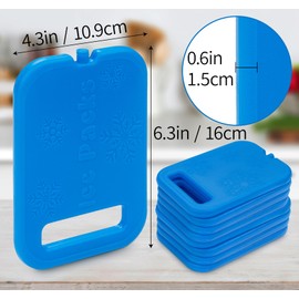 Anstore Lunch Box Ice Packs, Ice Pack for Cooler, Reusable Freezer Packs, Thin Freezer Blocks for Lunch Bags, 8 Pack Mini Cold Packs For Cool Box Freezer Bag Size 16 X 11 X 1.5cm-Camping,Picnic,Hiking