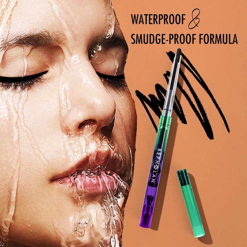 BEPHOLAN Black Eyeliner Pencils,Waterproof Gel Eyeliner Pencil Black Waterline Eye