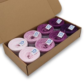 Wunderkiste Colour Gradient Yarn, 3-Ply 2,000 m, (8 x 250 m) 400 g, Bob Colour Gradient Yarn for Knitting and Crocheting (WU0060)