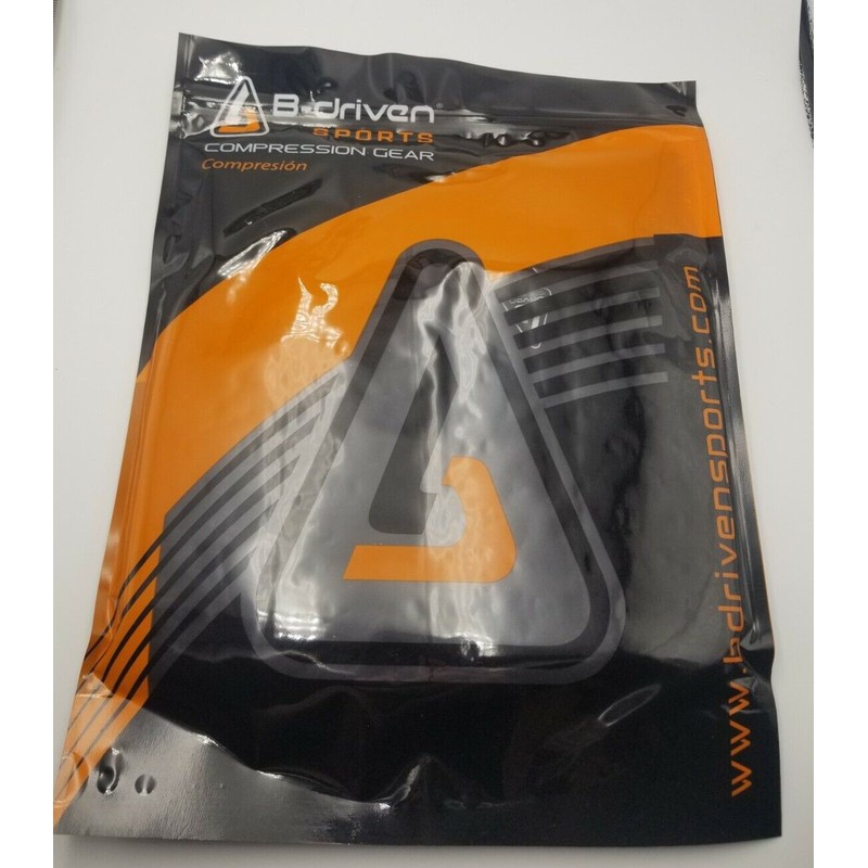 Pair B-Driven Padded Compression Arm Sleeves Large Black Elbow Support