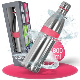boddels TWEE Drinking Bottle 500 ml / 800 ml – Our Insulated Bottle For Any Occasion, red, 800 ml