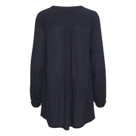 Kaffe Women's's Amber V-Neck Tunic Blouse, Blue (Midnight Marine 52737), 18