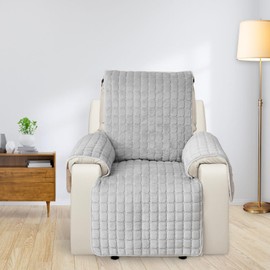 SEMGABO Armchair Cover with Armrests - Armchair Protector for TV Chair and Recliner Chair with Pockets and Elastic Strap, Protection from Dirt and Scratches, Ideal for Families with Children and Pets