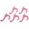 High Logic 17782 PC Hat Hook, Pink, Pack of 5