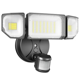 60W Motion Sensor Outdoor Lights, 6000lm Dusk to Dawn Flood Lights Outdoor Motion Sensor, IP65 Waterproof LED Security Lights Motion Outdoor, 6500K Motion Detector Lights for Outside, Yard (Black)