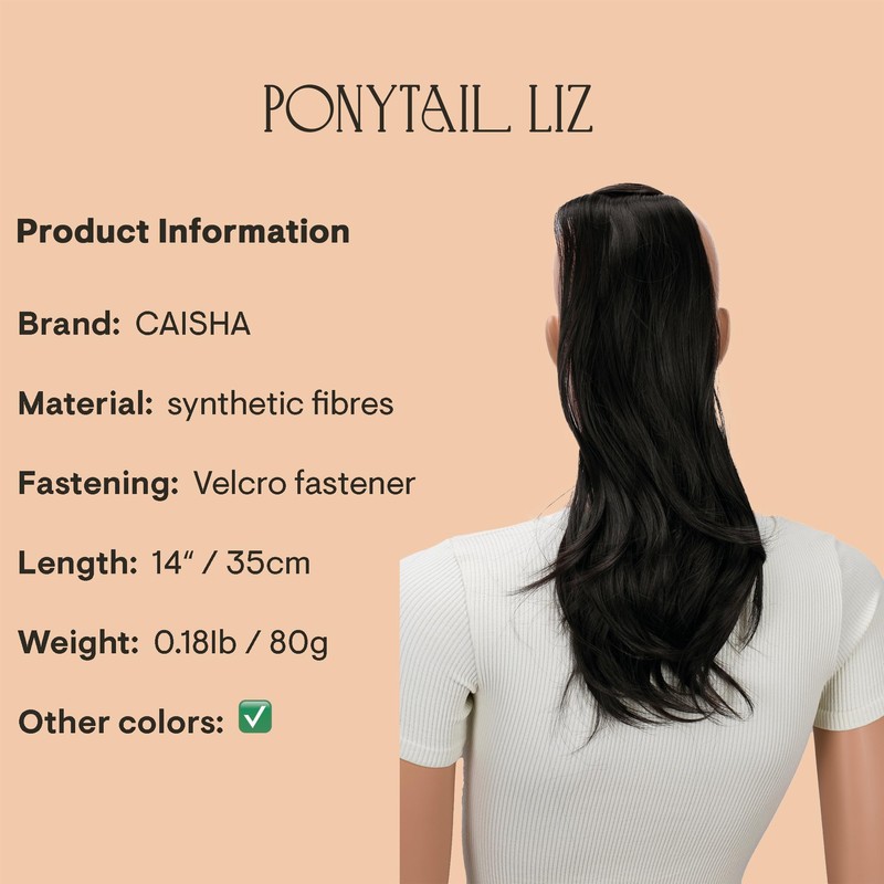 CAISHA Hannah HCK202 Hair Braid with Velcro Fastening Hairpiece Hair