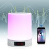Bluetooth Speaker Alarm Clock Colorful Night Light Touch Control LED