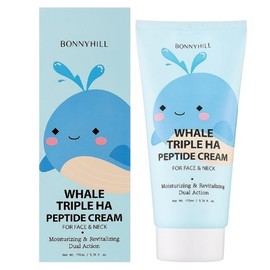 BONNYHILL - Whale Triple HA Peptide Cream | For Face & Neck | Korean Skincare | 170ml [Imperfect Box]