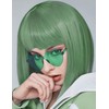 MIUSKATL Wig and Sunglasses 12 Inch Short Bob Wigs with