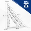 WORKPRO 180mm Aluminum Speed Square,Combination Square, Measuring Tool for Engineer