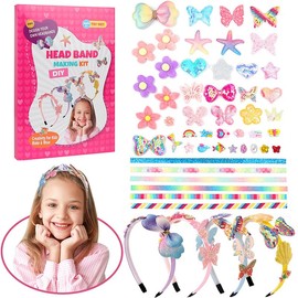 Kit para Hacer Accesorios de Pelo para Niñas,Diadema de Mariposa DIY Accesorios,Regalos de Cumpleaños para Niñas