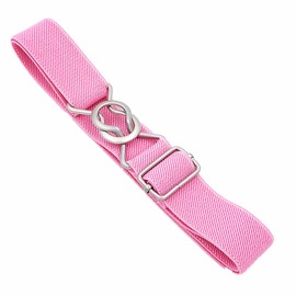 ICGSUQR Kids Toddlers Belts Elastic Stretch Adjustable Belt For Small Boys Girls School Uniforms With Easy Buckle (Pink)