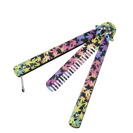 Foldable Metal Stainless Steel Durable Folding Comb Gift for Man Woman/Utility for Outdoor Camping/Travel