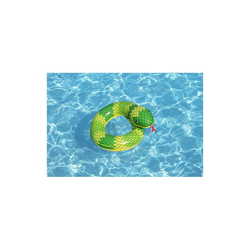 Swimline Snake Inflatable Pool Ring Yellow, Green, 32" x 28"