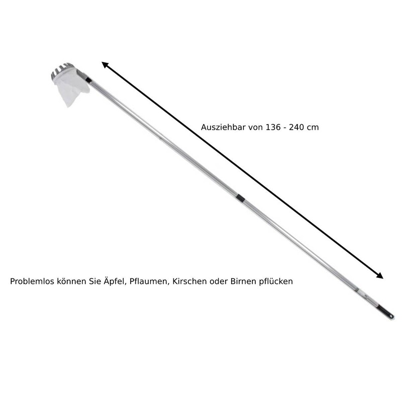 Gravidus Practical fruit feeder with telescopic rod, harvest aid