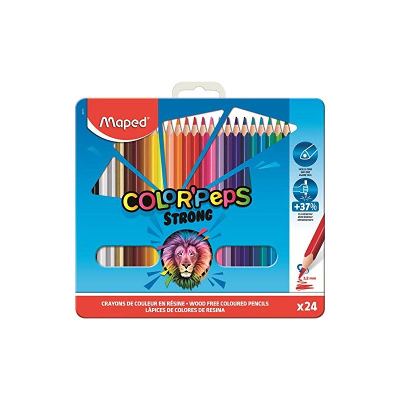 Maped Coloured Pencils, Multi-Colour, 24 Count (Pack of 1)
