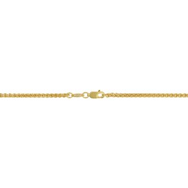 Kooljewelry 14k Yellow Gold Filled 2.5 mm Round Wheat Chain Bracelet (8.5 inch)