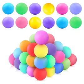 Udbrud Pack of 30 Colourful Table Tennis Balls, Mixed Colour Fun Balls Training Ping Pong Balls 40 mm Premium Training Table Tennis Ball for Vocational Training Pitching Machine Games Gifts