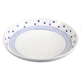Hasamiyaki Dot Line Round Plate, Large 303253 530