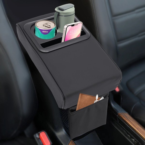 Unbranded Universal Car Armrest Cushion Pad Center Console Storage Box