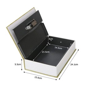 Jssmst CB0901M Dictionary Type Safe Hidden Safe Dial Type 9.4 x 6.3 x 2.2 inches (24 x 16 x 5.5 cm) Security Storage (Black)