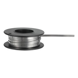 sourcing map Nichrome Flat Heater Wire 32.5ft(10m) x0.2mmx3mm High Temp Wire for Heating Elements, DIY Crafts, Black and Silver