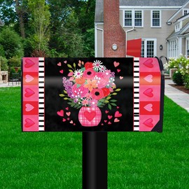 Briarwood Lane Hearts and Flowers Valentine's Mailbox Cover - Standard Size