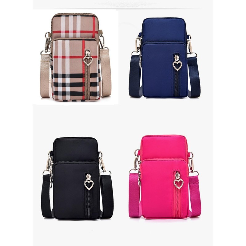 LTLSZRN Handytasche zum Umhängen,Nylon Handy Umhängetasche, Geldbörse Brieftasche,Umhängetasche mit Kopfhörer