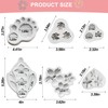 5 moldes de silicona para flores y hojas