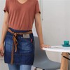 Waist Apron Denim Apron With Pockets Adjustable Kitchen Apron For