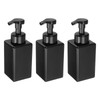 sourcing map 3PCS Square Empty Foam Pump Bottle, 450ml Travel