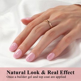 SXVME Gel Nail Tips Short Oval Press on Nails Soft Gel Nails Tips 300Pcs Pre Colored Natrual Pink Tips Press ons Soak Off Acrylic Fake Nails Extensions DIY