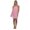 Ladies Towel/Towelling Wrap For Gym Pink or White S/M, M/L