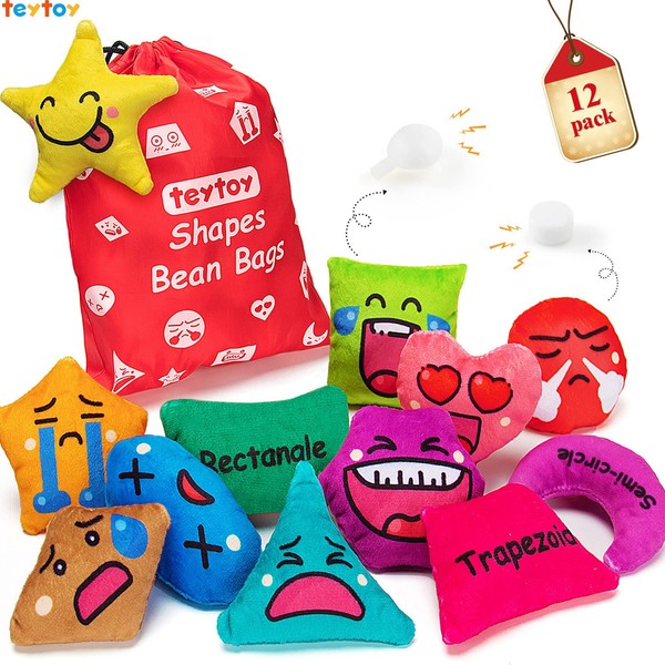 teytoy Throwing Bean Bags Kids for Toss Game with Shapes