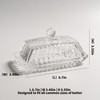 Clear Glass Butter Dish with Lid, Covered Butter Stick Holder
