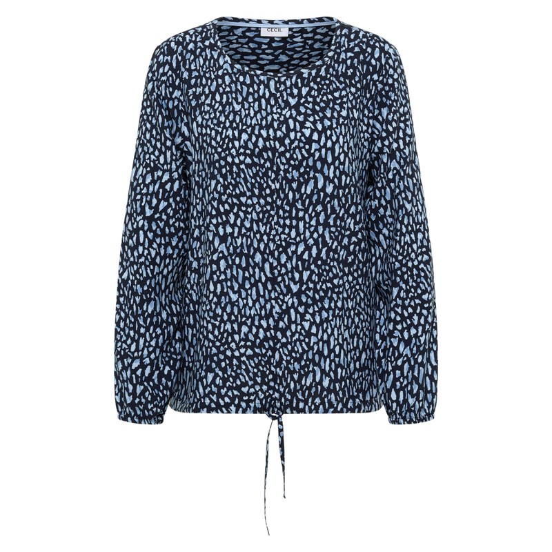 Cecil Damen Print-Bluse mit Tunnelzug