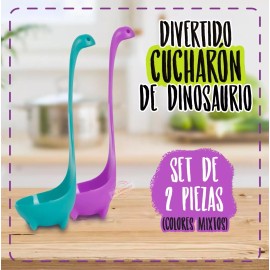 J.H. Company Set 2 Pcs Cucharon Cuchara Dinosaurio Cocina Sopa 9524 N*