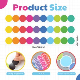 Qeeenar 24 Pcs Magnetic Borders for Classroom Whiteboard Magnetic Strips Bulletin Board Borders School Classroom Chalkboard Trim Decorations(Colorful)