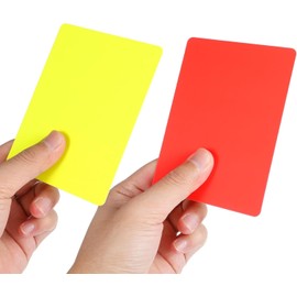 GANPUB 10 pcs Referee Card Set Sports Soccer Referee Warning Cards for Football Soccer Coach and Referee Gear（ Red Yellow）