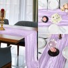 BOUBONI 12 Pack Lilac 10ft Cheesecloth Table Runner 35x120 Inch