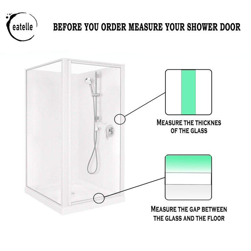 eatelle Shower Door Bottom Seal with Drip Rail for Thick
