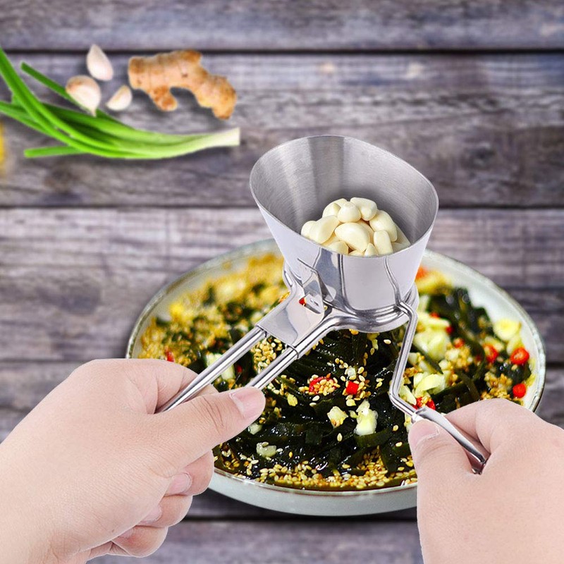 HAOHIZE Coriander Chopper, Stainless Steel Manual Herb Spice Mill Vegetable