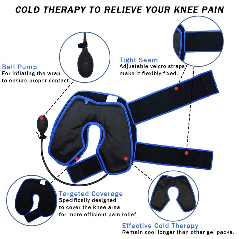 EVERCRYO Cryo Cuff Knee Cooler Compression Cold Pack Knee Cold