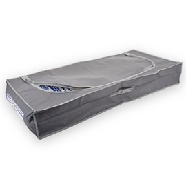 MIJOMA Underbed Storage Bag for Duvets and Pillows, Bag for Bedding or Mattress Toppers, Zip Box with Fleece Handle in 105 x 45 x 16 cm