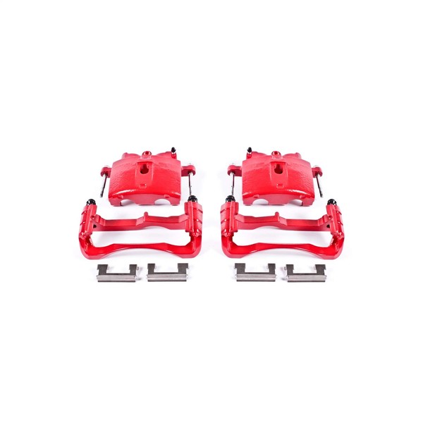 Power Stop Front S4730 Pair of High-Temp Red Powder Coated Calipers
