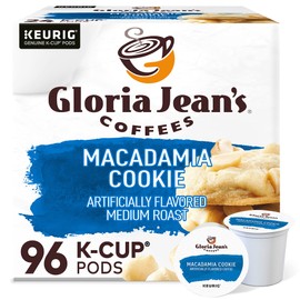 Gloria Jean's Macadamia Cookie Keurig Single-Serve K-Cup Pods, Medium Roast Coffee, 96 Count
