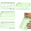 ZHEJIA Ruler Template (Set of 4) Design Ruler, Circular Ruler,